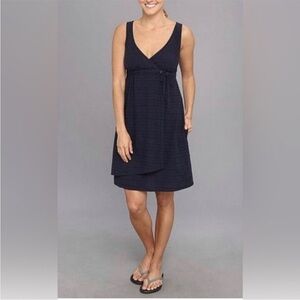 Patagonia Navy Island Hemp Crossover Dress Stripes Outdoor Size 14